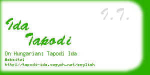 ida tapodi business card